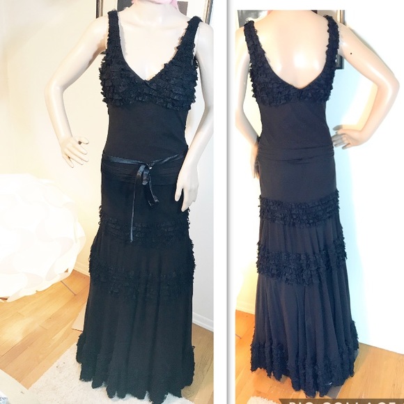 Jovani Dresses & Skirts - Jovani Tiered Lace Stretch Gown Flattering 6